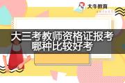 大三考教师资格证报考哪种比较好考？