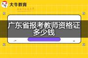 广东省报考教师资格证多少钱？