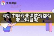 深圳中职专业课教资都有哪些科目呢？