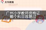广州小学教师资格证哪个科目容易过？