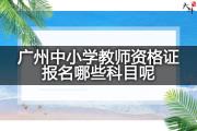广州中小学教师资格证报名哪些科目呢？
