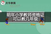 明年小学教师资格证可以教几年级？