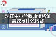 现在中小学教师资格证需要考什么内容？