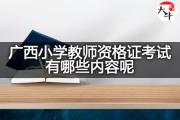 广西小学教师资格证考试有哪些内容呢？
