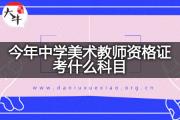 今年中学美术教师资格证考什么科目？