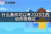 什么条件可以考2023江西幼师资格证？
