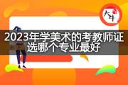 2023年学美术的考教师证选哪个专业最好？