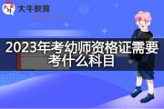 2023年考幼师资格证需要考什么科目？