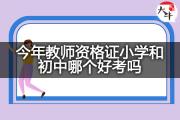 今年教师资格证小学和初中哪个好考吗？