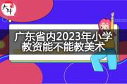 广东省内2023年小学教资能不能教美术？