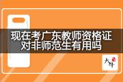 现在考广东教师资格证对非师范生有用吗？