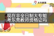 现在非全日制大专能考东莞教师资格证吗？