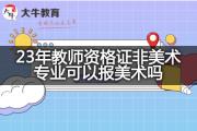 23年教师资格证非美术专业可以报美术吗？