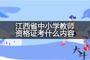 江西省中小学教师资格证考什么内容？