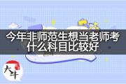 今年非师范生想当老师考什么科目比较好？