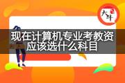现在计算机专业考教资应该选什么科目？