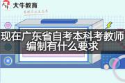 现在广东省自考本科考教师编制有什么要求？