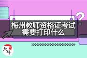 梅州教师资格证考试需要打印什么？