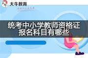 统考中小学教师资格证报名科目有哪些？