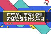 广东深圳市高中教师资格证备考什么科目？