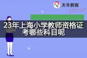 23年上海小学教师资格证考哪些科目呢？