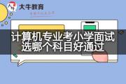 计算机专业考小学面试选哪个科目好通过？
