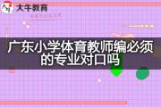 广东小学体育教师编必须的专业对口吗？