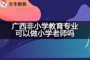 广西非小学教育专业可以做小学老师吗？