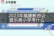 2023年福建教资证音乐类小学考什么？