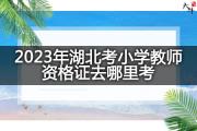 2023年湖北考小学教师资格证去哪里考？