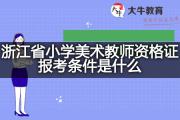 浙江省小学美术教师资格证报考条件是什么？