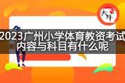 2023广州小学体育教资考试内容与科目有什么呢？