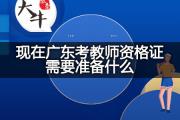 现在广东考教师资格证需要准备什么？