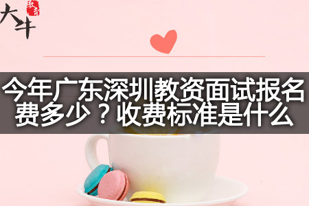 今年广东深圳教资面试报名费