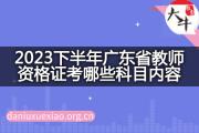 2023下半年广东省教师资格证考哪些科目内容？