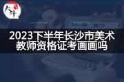 2023下半年长沙市美术教师资格证考画画吗？