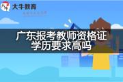 广东报考教师资格证学历要求高吗？