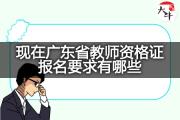 现在广东省教师资格证报名要求有哪些？