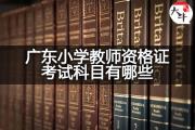 广东小学教师资格证考试科目有哪些？