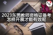 2023东莞教师资格证备考怎样开展才能有效呢？