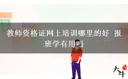 教师资格证网上培训哪里的好 报班学有用吗