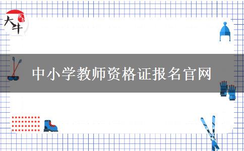 中小学教师资格证报名官网