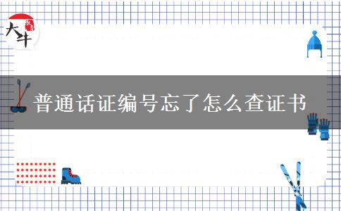 普通话证编号忘了怎么查证书