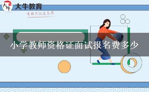 小学教师资格证面试报名费多少