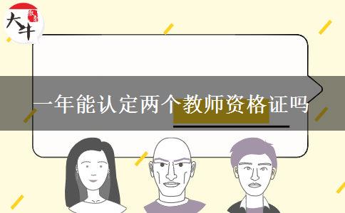 一年能认定两个教师资格证吗