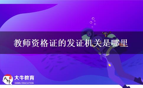 教师资格证的发证机关是哪里