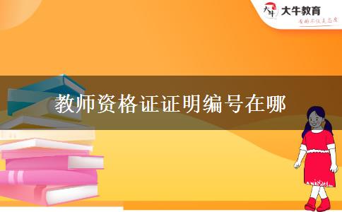 教师资格证证明编号在哪