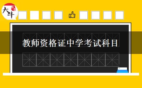 教师资格证中学考试科目