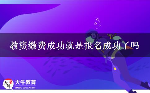 教资缴费成功就是报名成功了吗