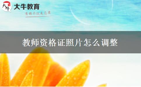 教师资格证照片怎么调整